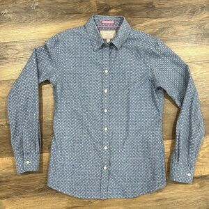 Banana Republic Women’s Oxford Shirt 100% Cotton Blue Anchor Pattern Size Small